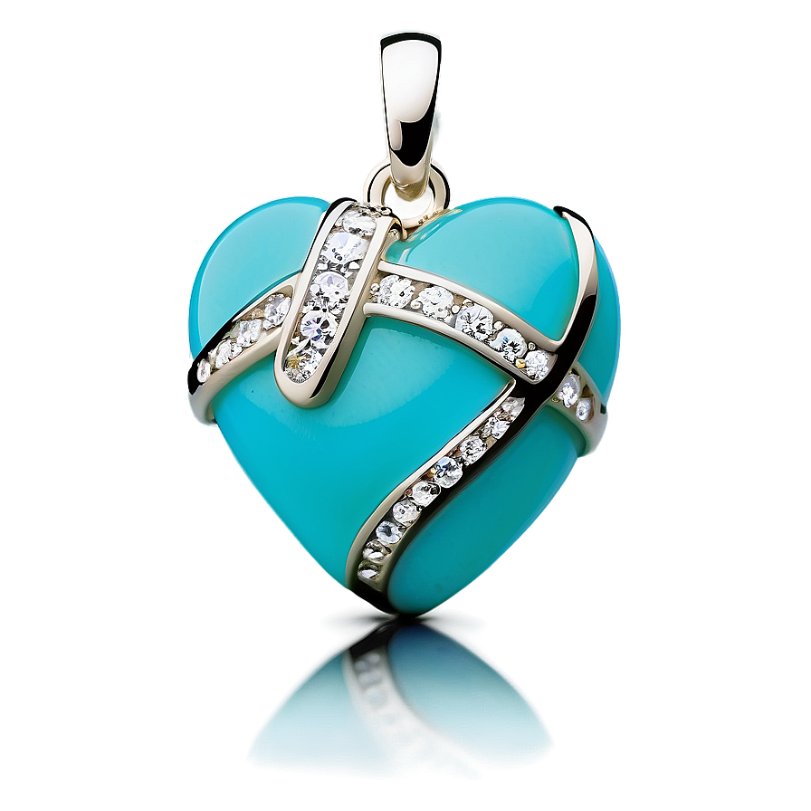 Tiffany Love Heart Pendant Png 06242024 PNG image