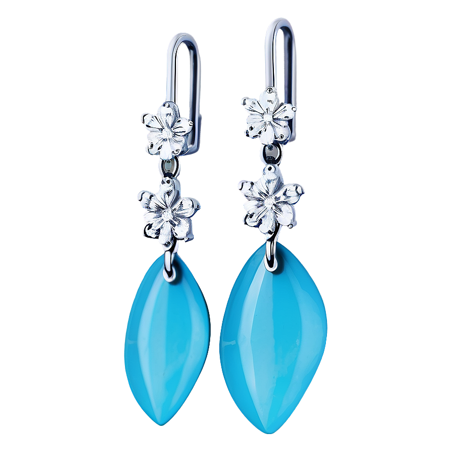 Tiffany Paper Flowers Diamond Drop Earrings Png 06242024 PNG image