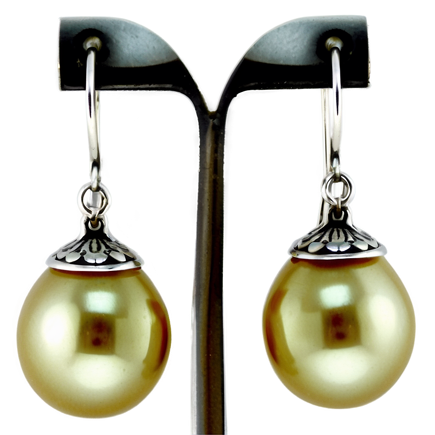 Tiffany Pearl Earrings Png 06242024 PNG image