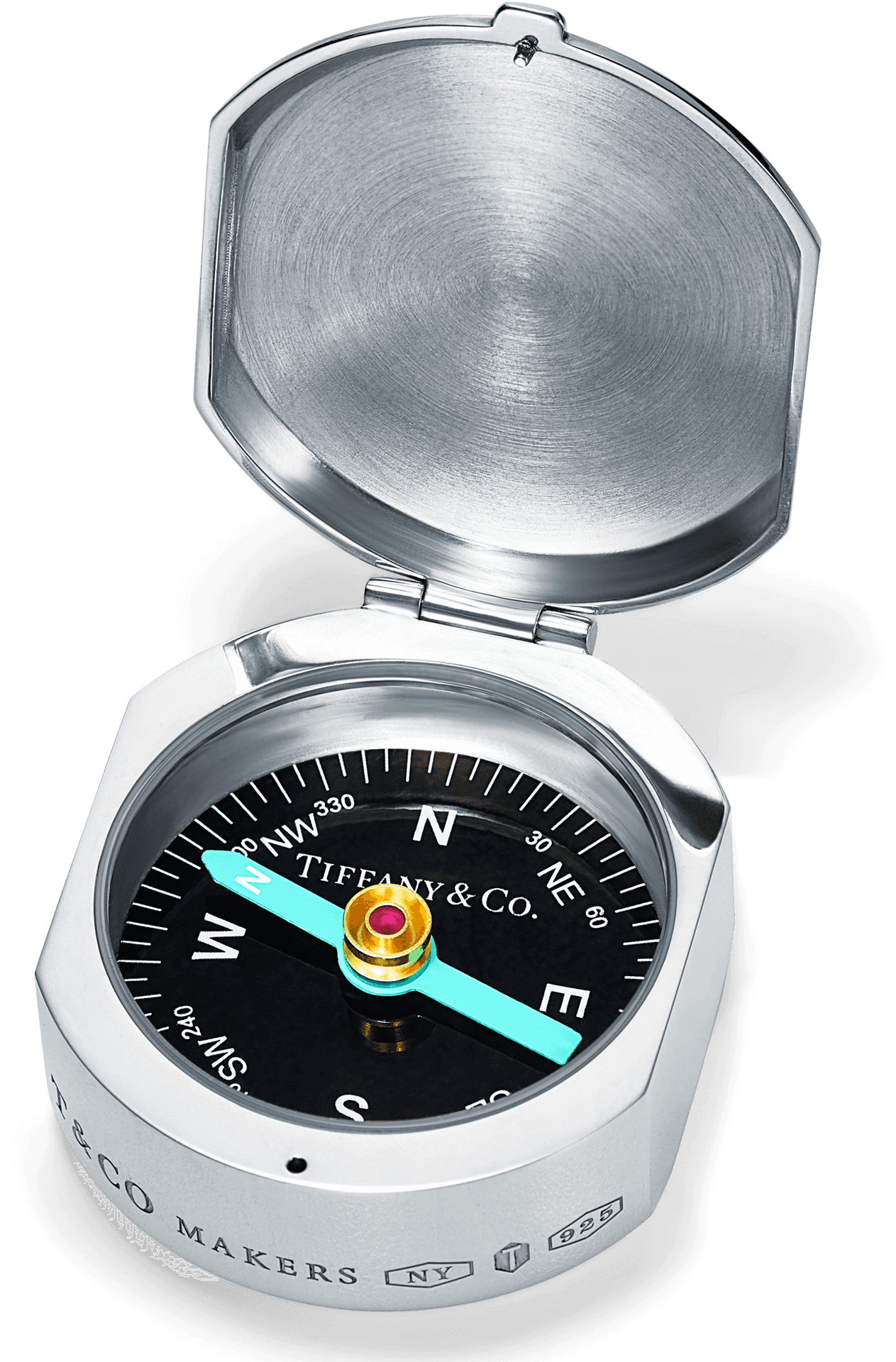 Tiffany Silver Compass PNG image