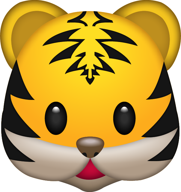 Tiger_ Emoji_ Graphic PNG image