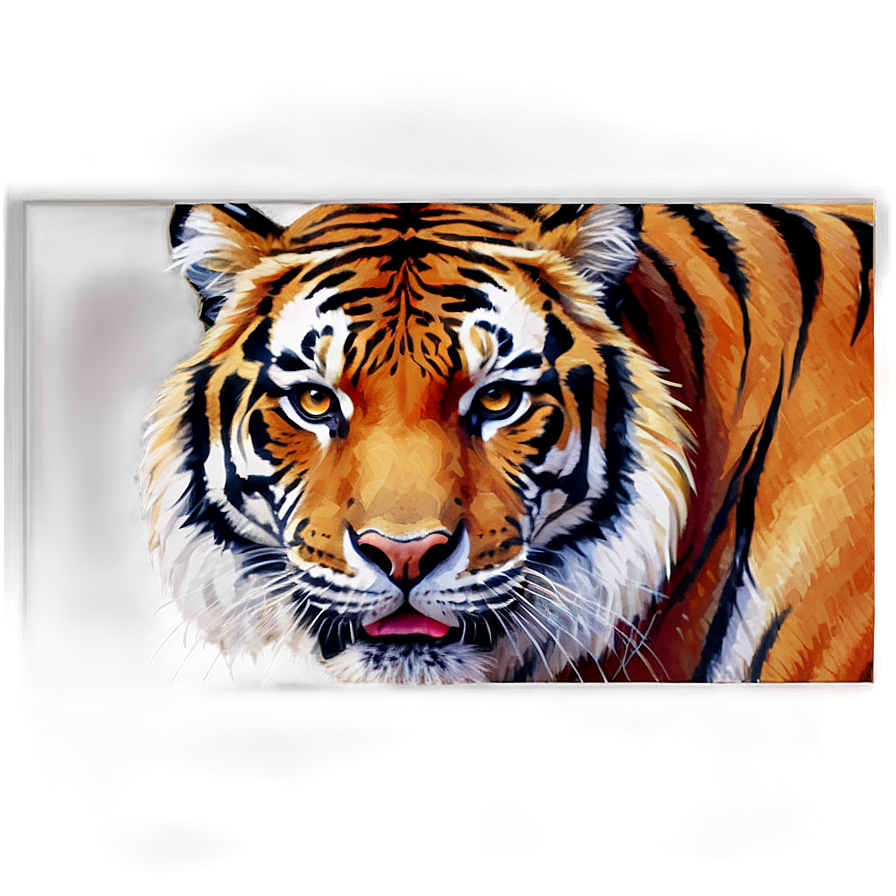 Tiger Face Watercolor Effect Png 40 PNG image