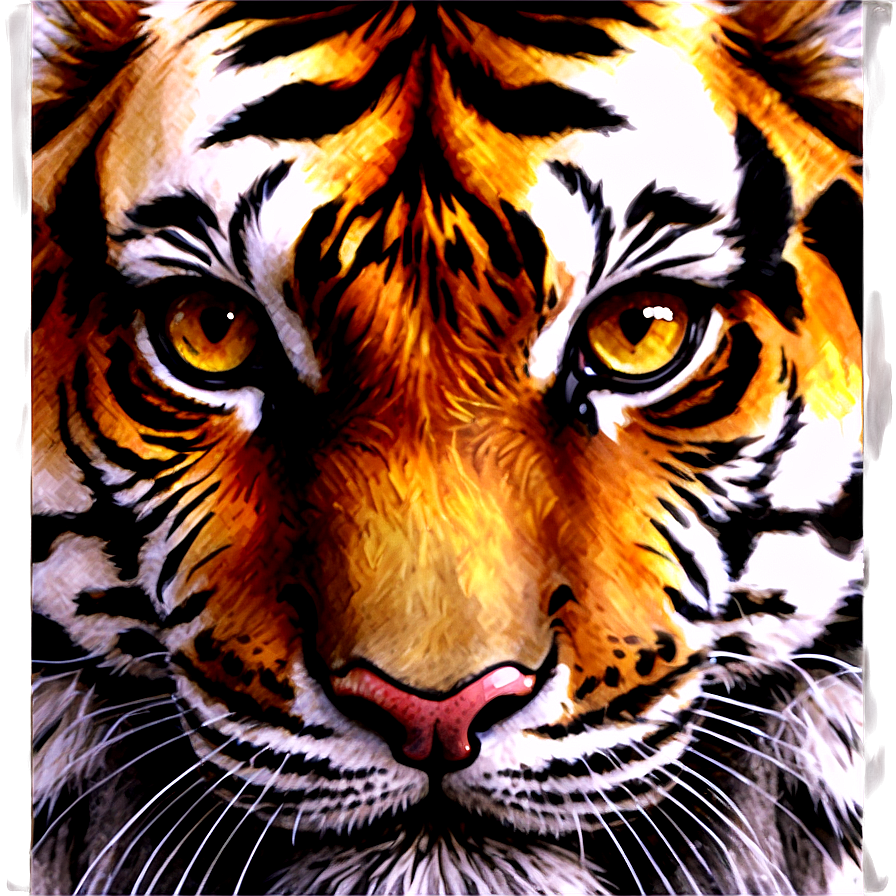 Tiger Face Watercolor Effect Png 53 PNG image