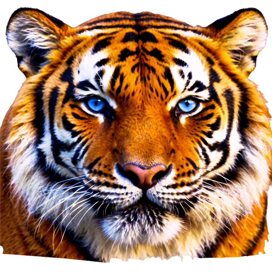 Tiger Face With Blue Eyes Png Frp PNG image