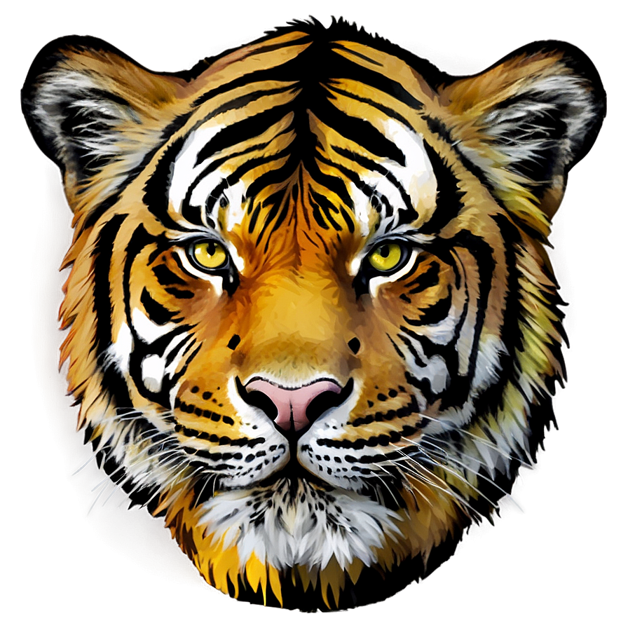 Tiger Face With Crown Png Vwx PNG image