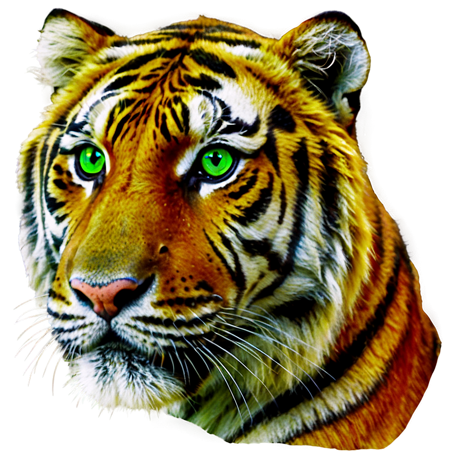 Tiger Face With Green Eyes Png Mvl PNG image