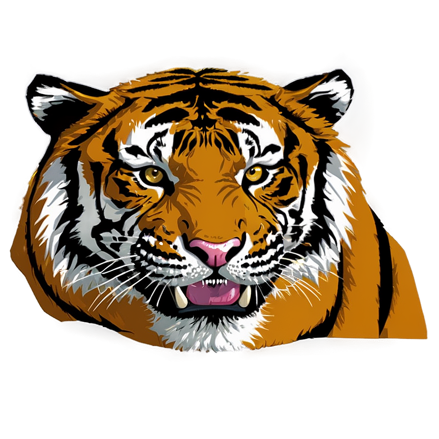 Tiger Face With Open Mouth Png 38 PNG image