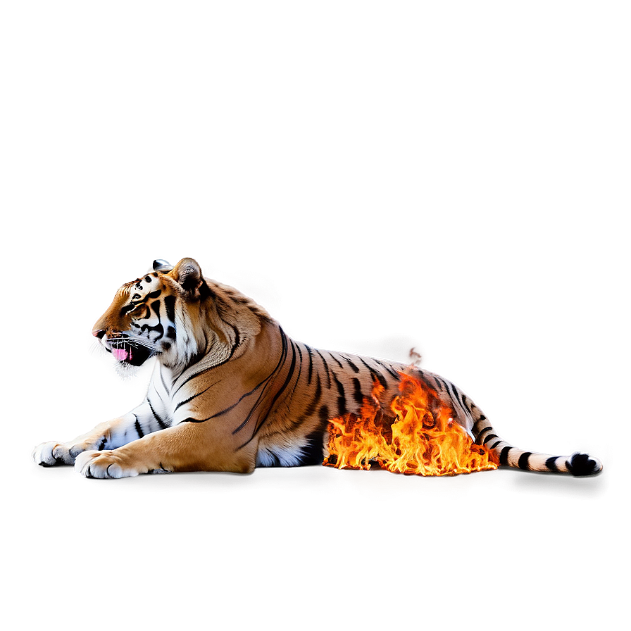 Tiger In Flames Png Oqn40 PNG image