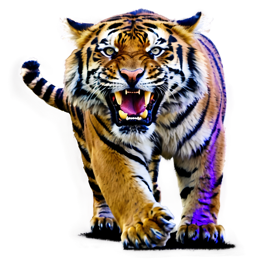 Tiger In Furious Stance Png Hlu21 PNG image