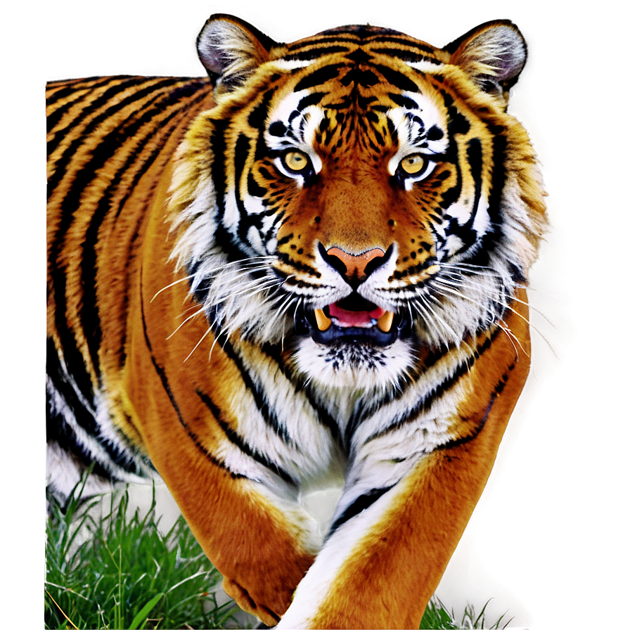 Tiger In Furious Stance Png Vay PNG image