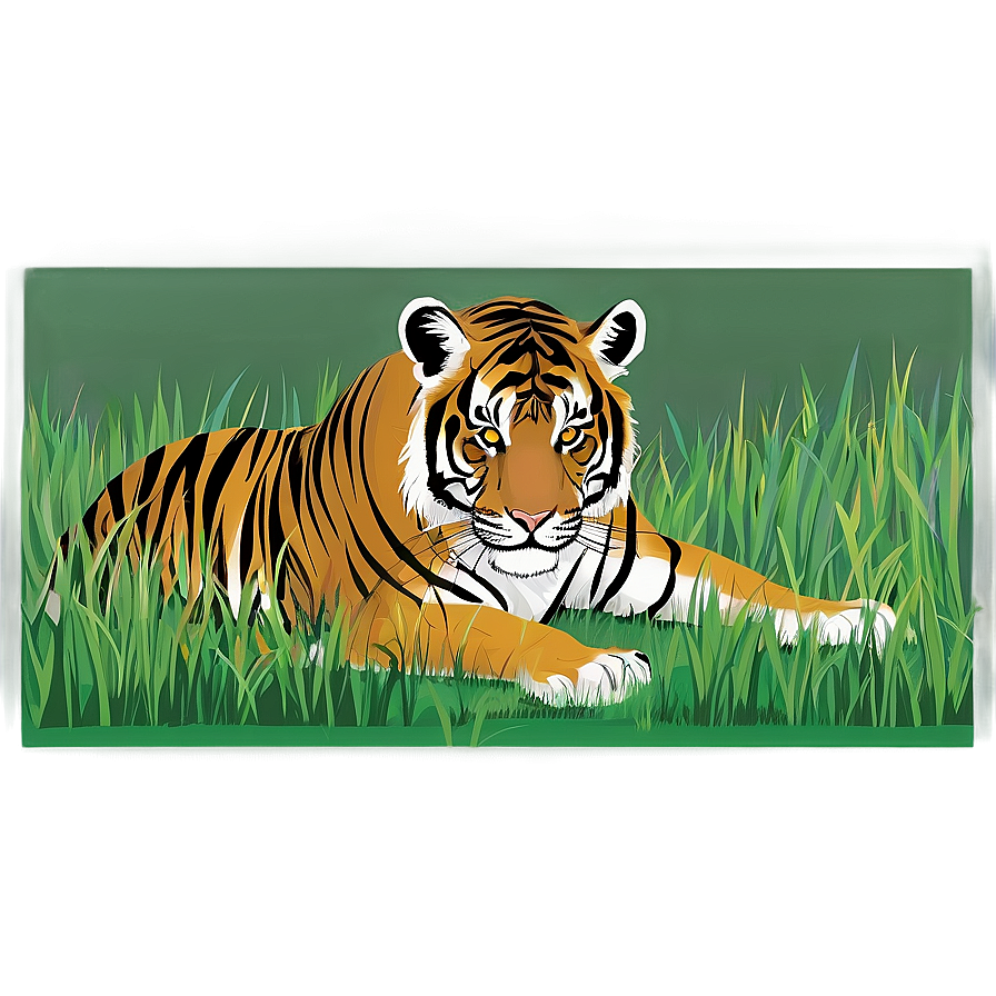 Tiger In Grass Png Tms PNG image