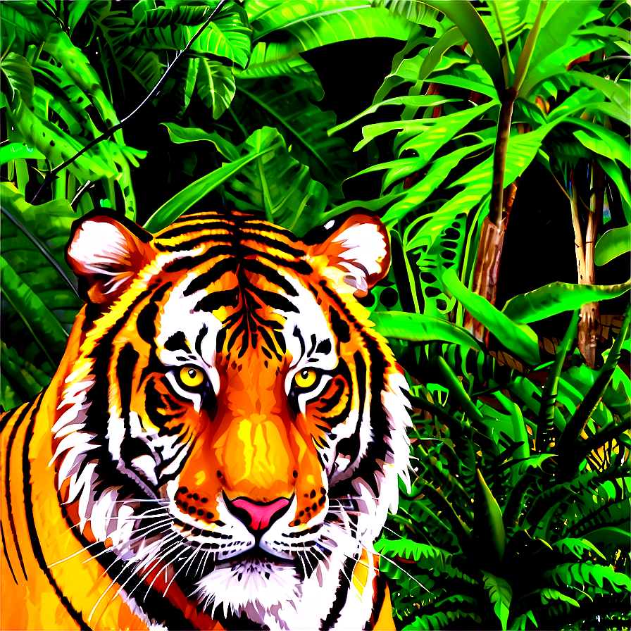 Tiger In Jungle Png 05032024 PNG image