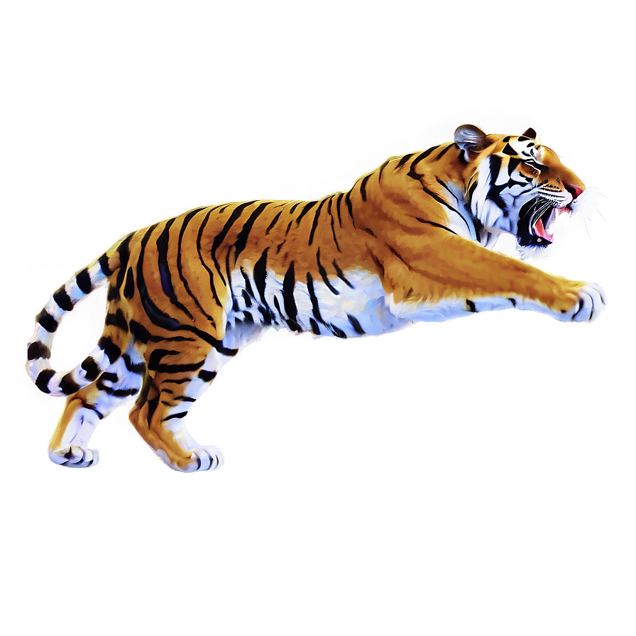 Tiger In Savage Roar Png 06252024 PNG image