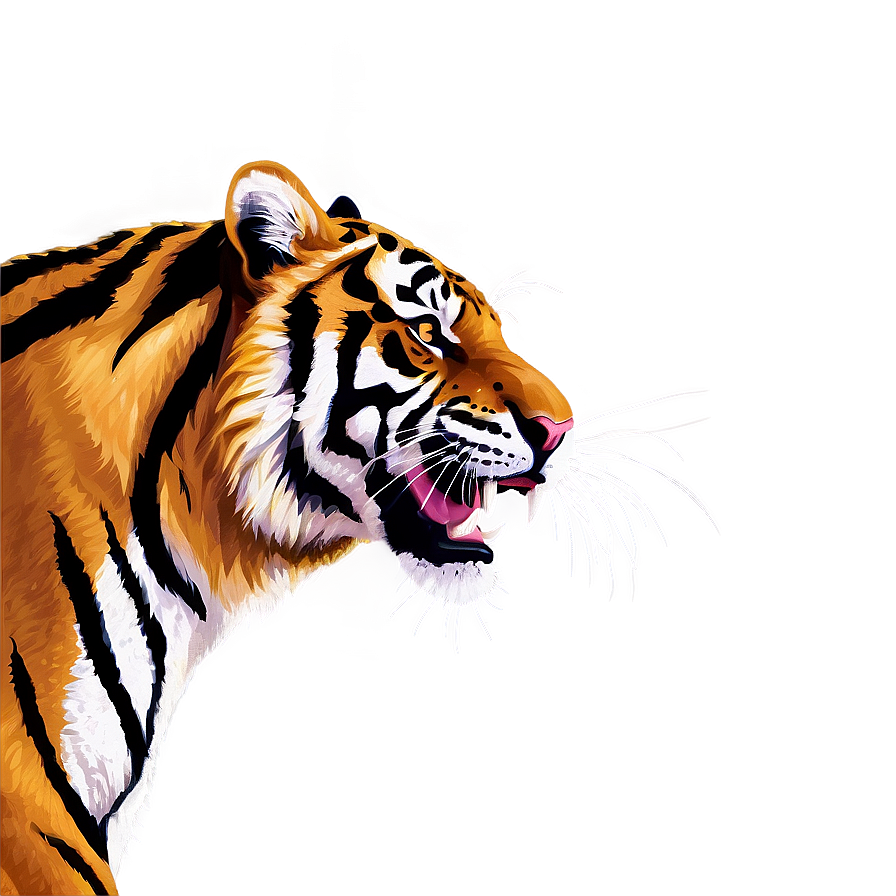 Tiger Roar Illustration Png 05032024 PNG image