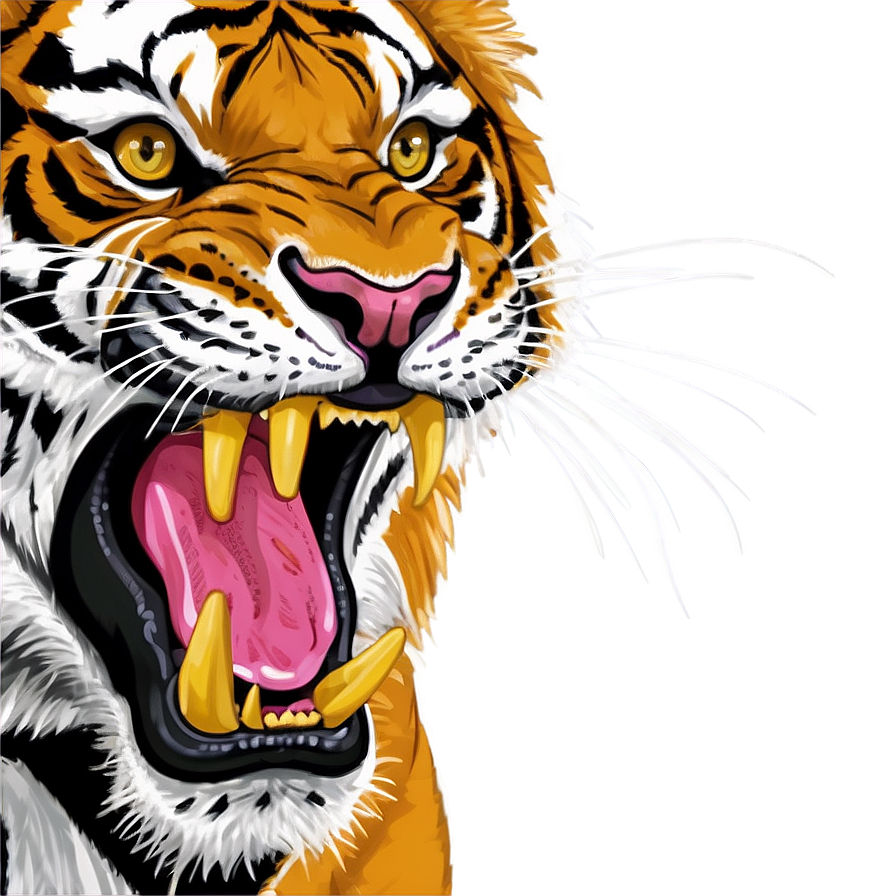 Tiger Roar Illustration Png Vqo38 PNG image