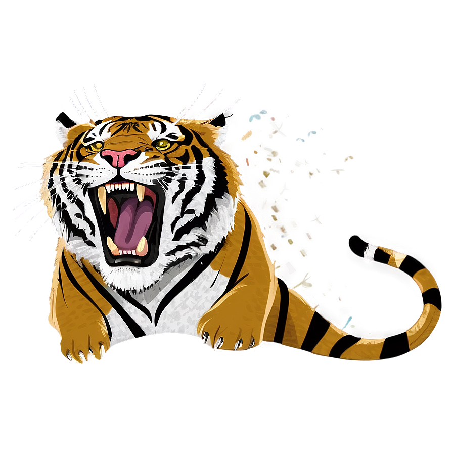 Tiger Roar Illustration Png Vvr59 PNG image