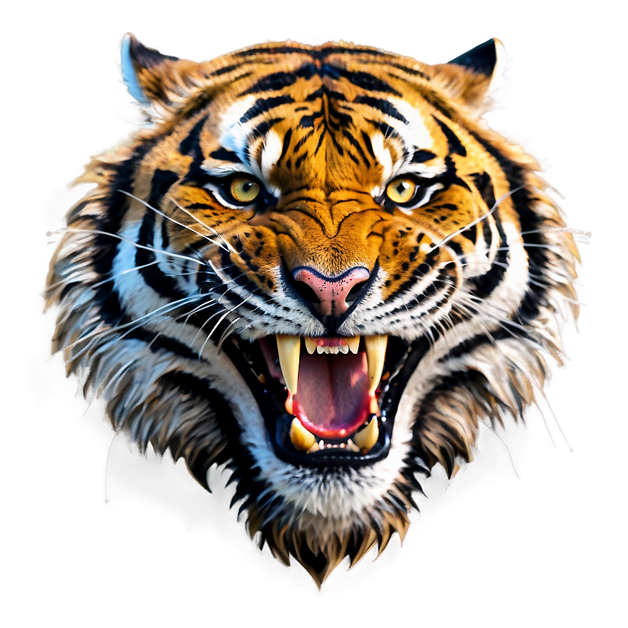 Tiger's Dominant Rage Png 06252024 PNG image