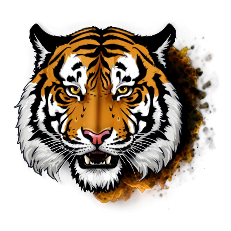 Tiger's Dominant Rage Png 06252024 PNG image