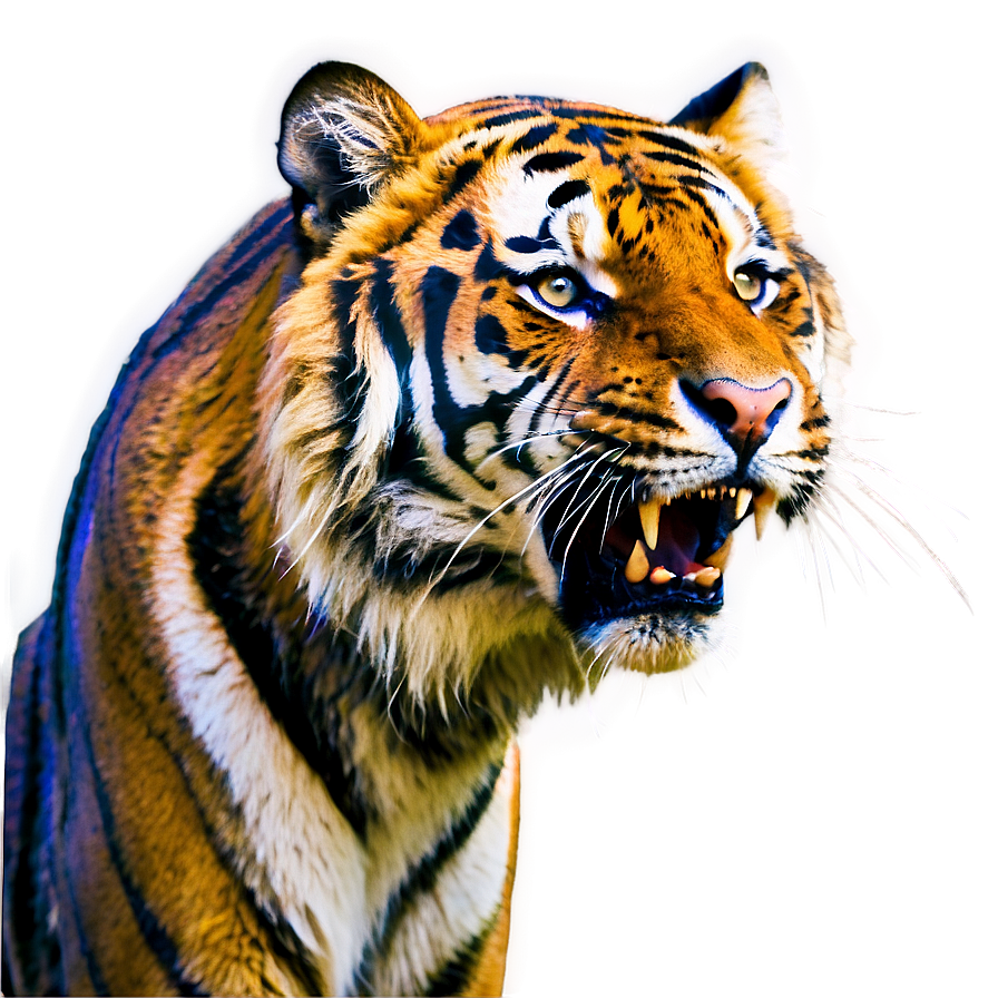 Tiger's Fierce Warning Png 06252024 PNG image