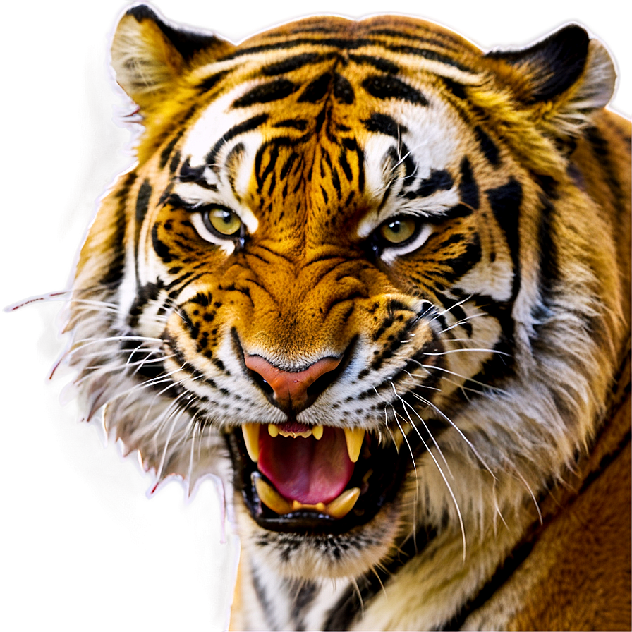 Tiger's Power And Anger Png 30 PNG image