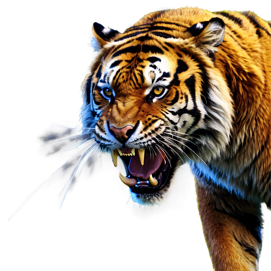 Tiger's Wrath Unleashed Png 06252024 PNG image