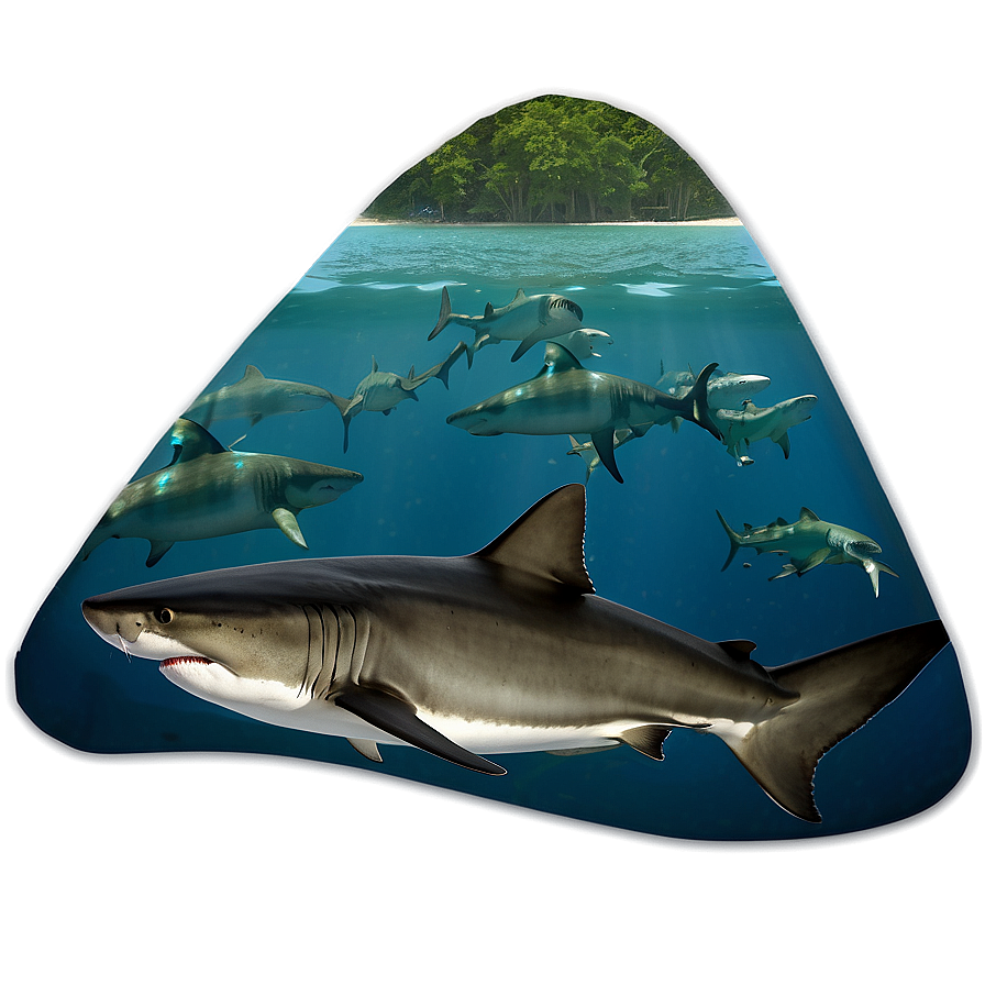 Tiger Shark In Ocean Scene Png 39 PNG image