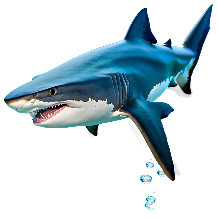 Tiger Shark Swimming Clipart Png 06212024 PNG image