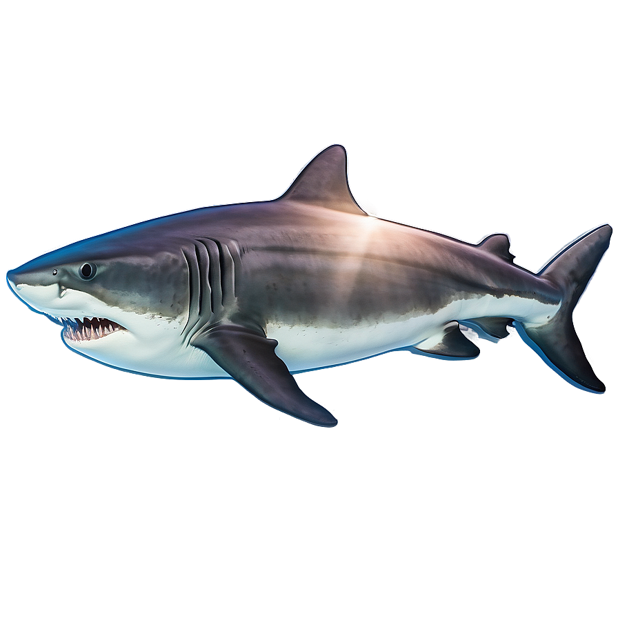 Tiger Shark With Sun Rays Png 06212024 PNG image