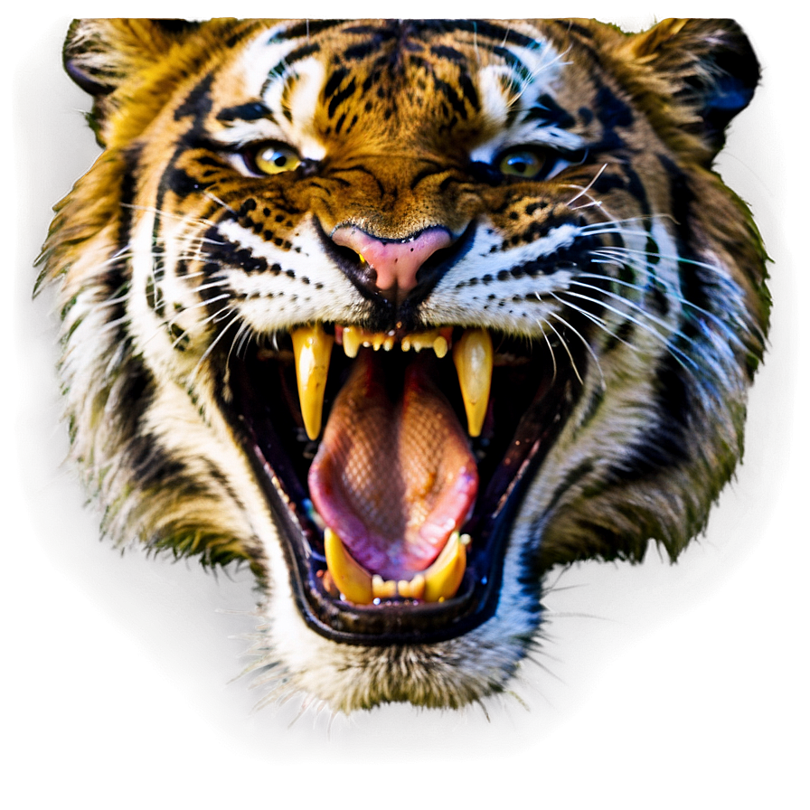 Tiger Showing Teeth Png Mgs47 PNG image