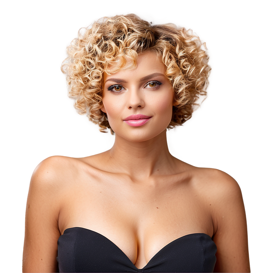 Tight Curls Perm Png Fwr41 PNG image