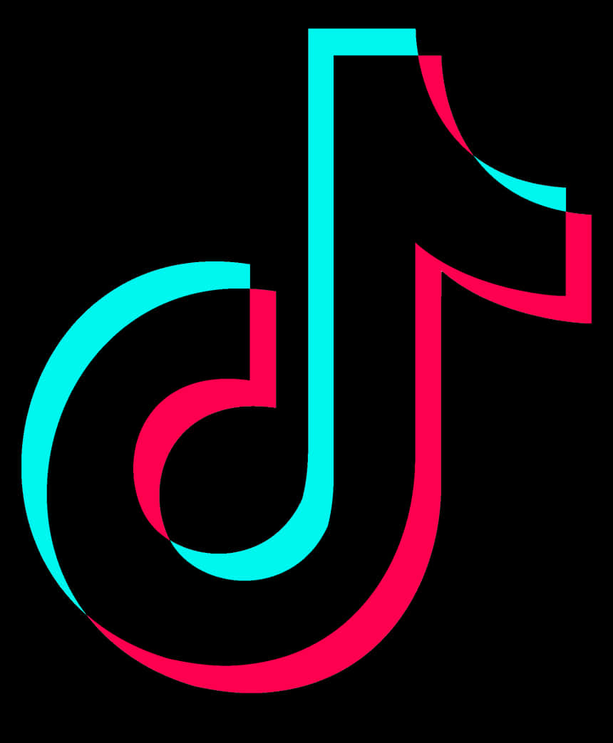 Tik Tok Logo Neon Glow PNG image