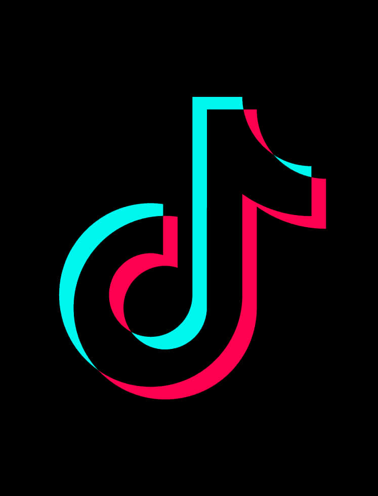 Tik Tok Logo Neon Glow PNG image