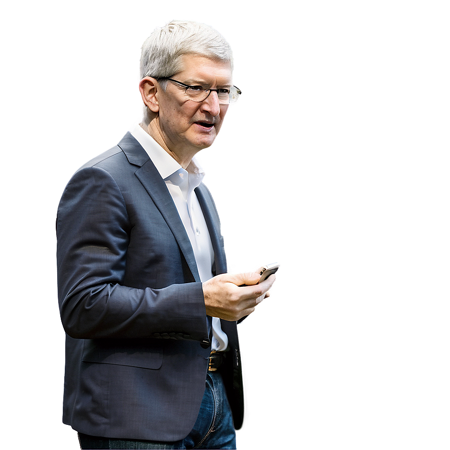 Tim Cook And Iphone Png 06252024 PNG image