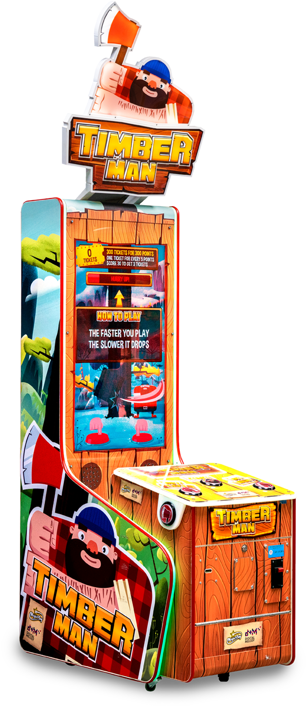Timberman Arcade Game Machine PNG image