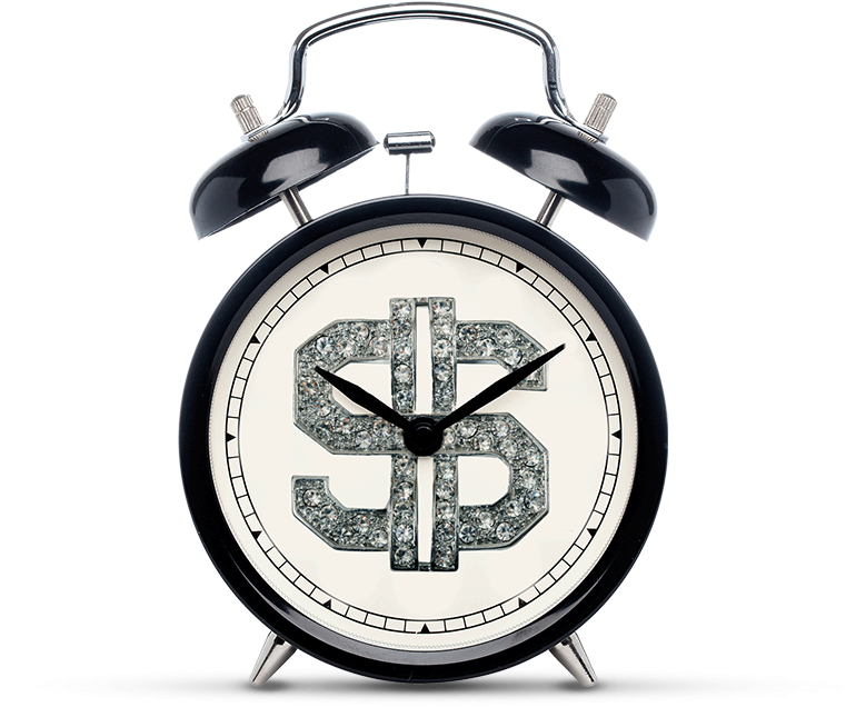 Time Is Money Alarm Clock PNG image