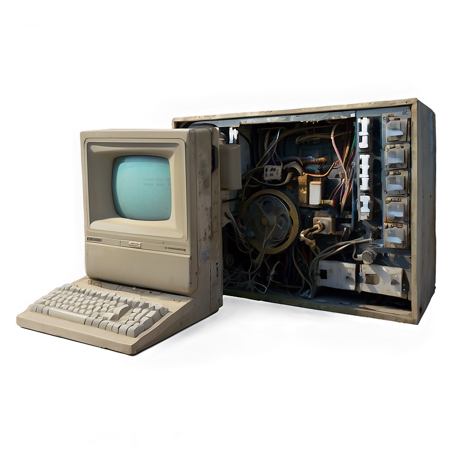 Time-worn Computer Png 05242024 PNG image