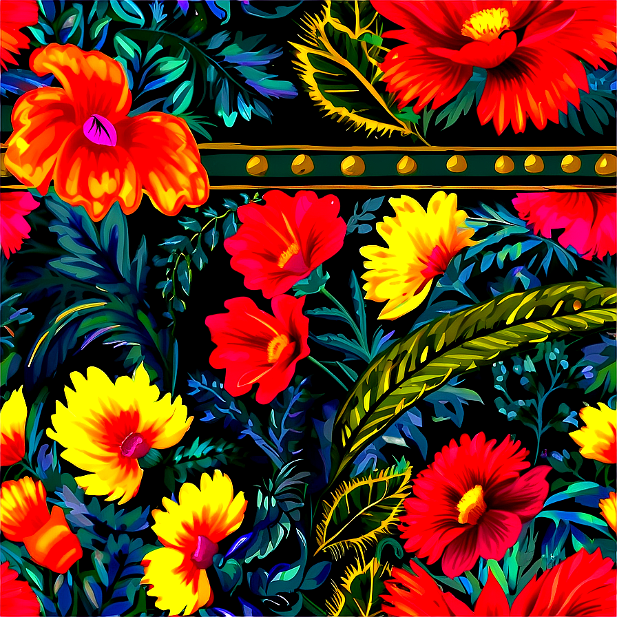 Timeless Floral Motif Png 06252024 PNG image