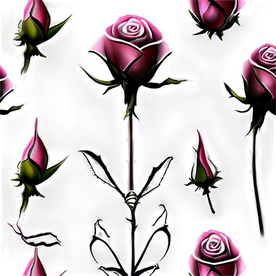 Timeless Rose Pattern Png Gle87 PNG image