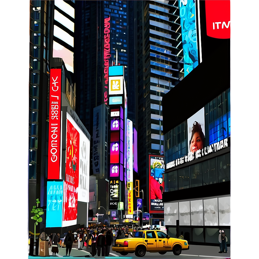 Times Square New York City Png 06122024 PNG image