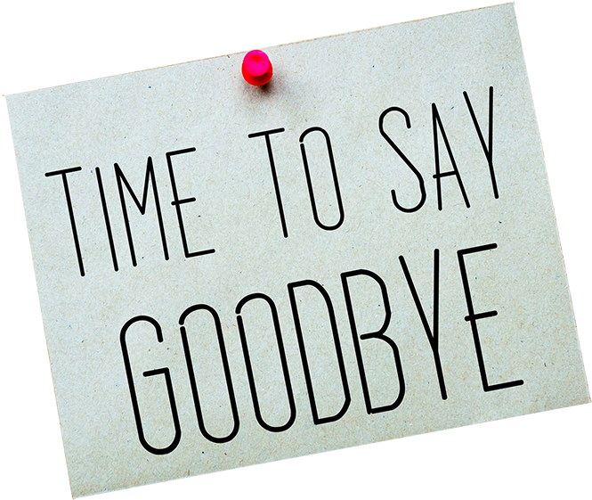 Timeto Say Goodbye Note PNG image