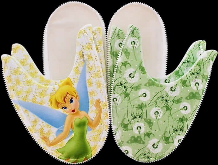 Tinkerbell Slippers Design PNG image