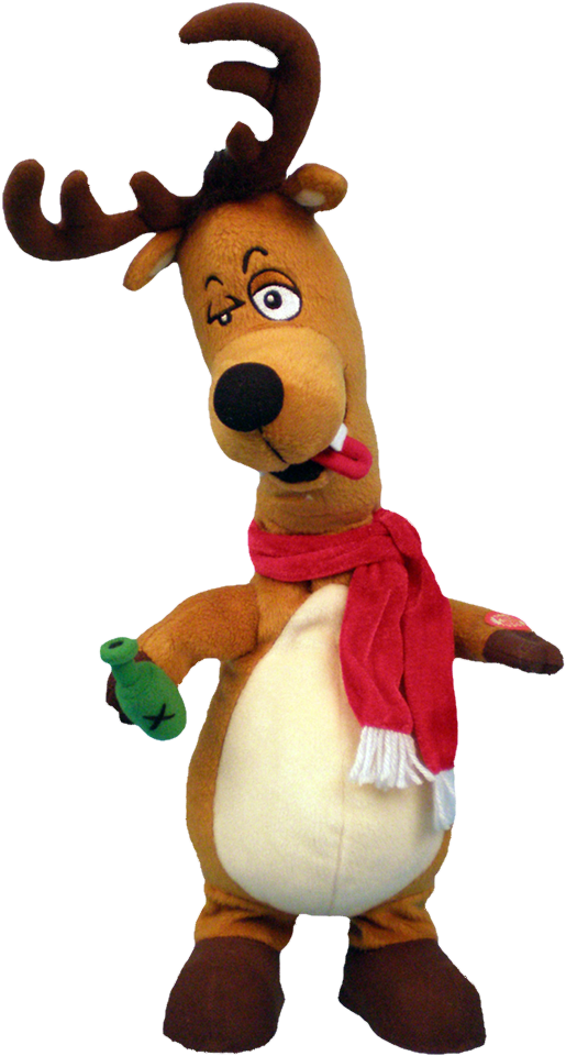 Tipsy Reindeer Plush Toy PNG image