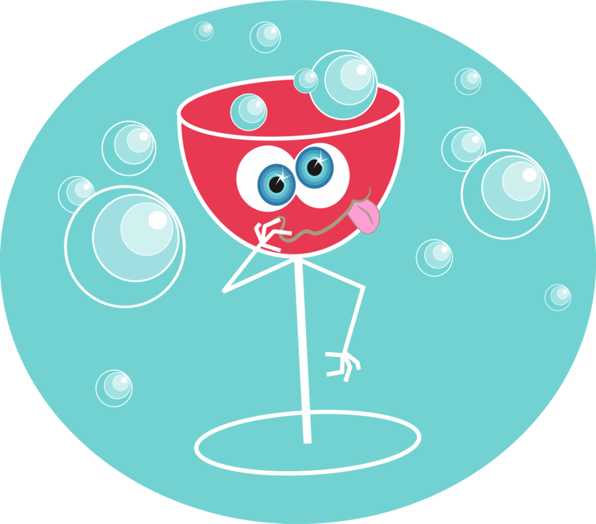 Tipsy Wine Glass Character PNG image