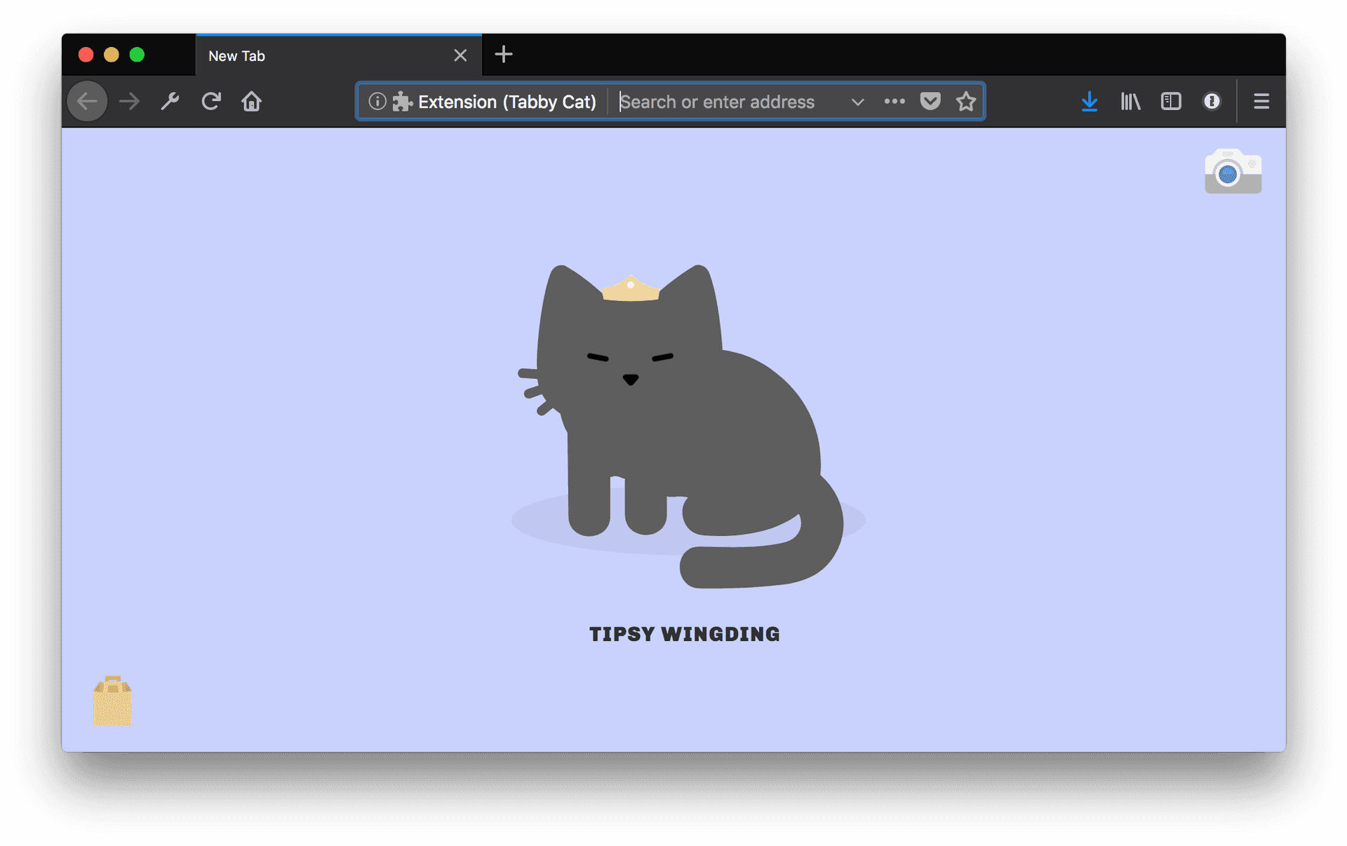 Tipsy Wingding Cat Browser Extension PNG image