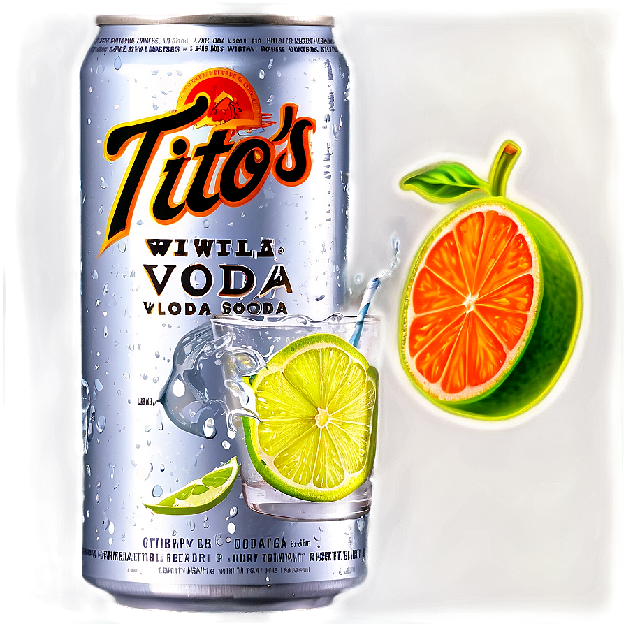 Tito's Vodka And Soda Png Gla PNG image