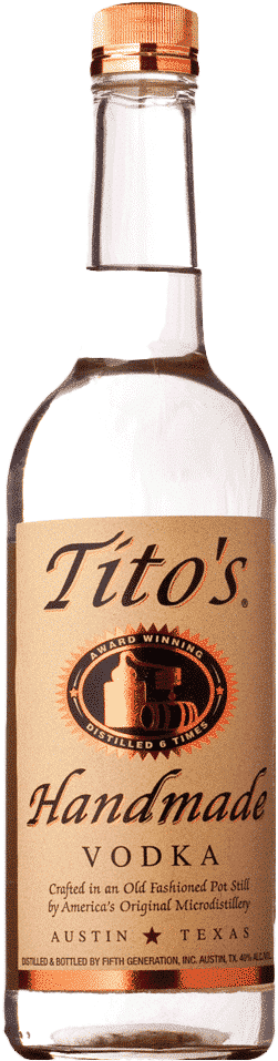 Titos Handmade Vodka Bottle PNG image