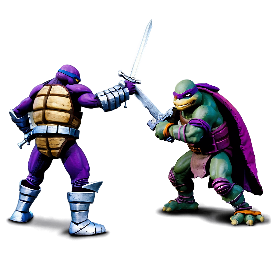 Tmnt Vs. Shredder Battle Png Ijt PNG image