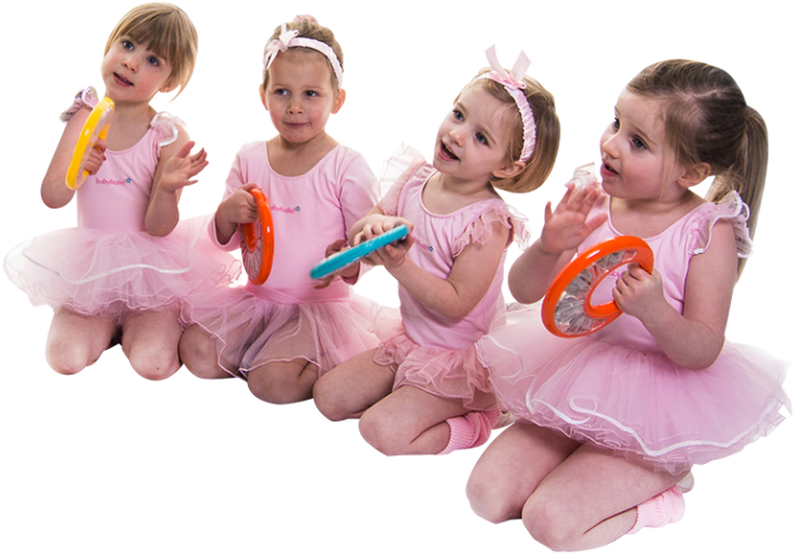 Toddler Ballet Classwith Tambourines PNG image