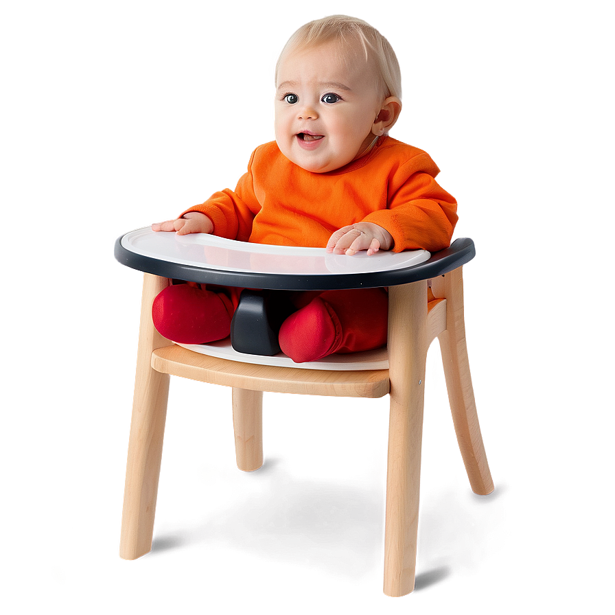 Toddler In High Chair Png Mun PNG image