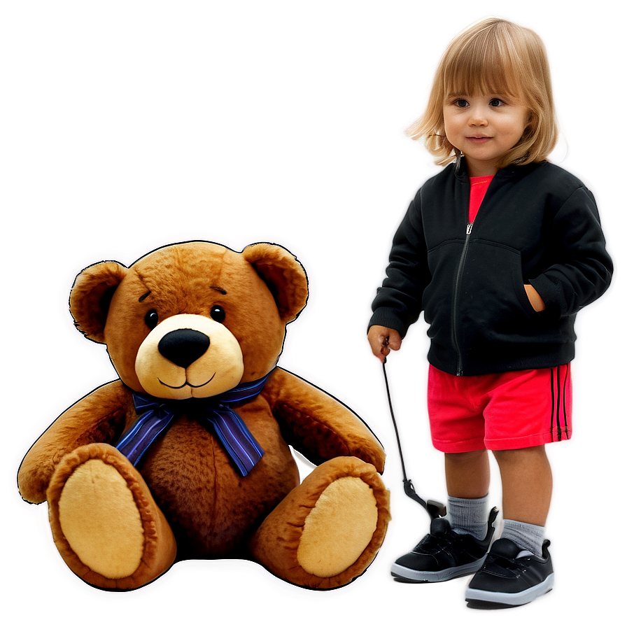 Toddler With Teddy Bear Png Ein PNG image